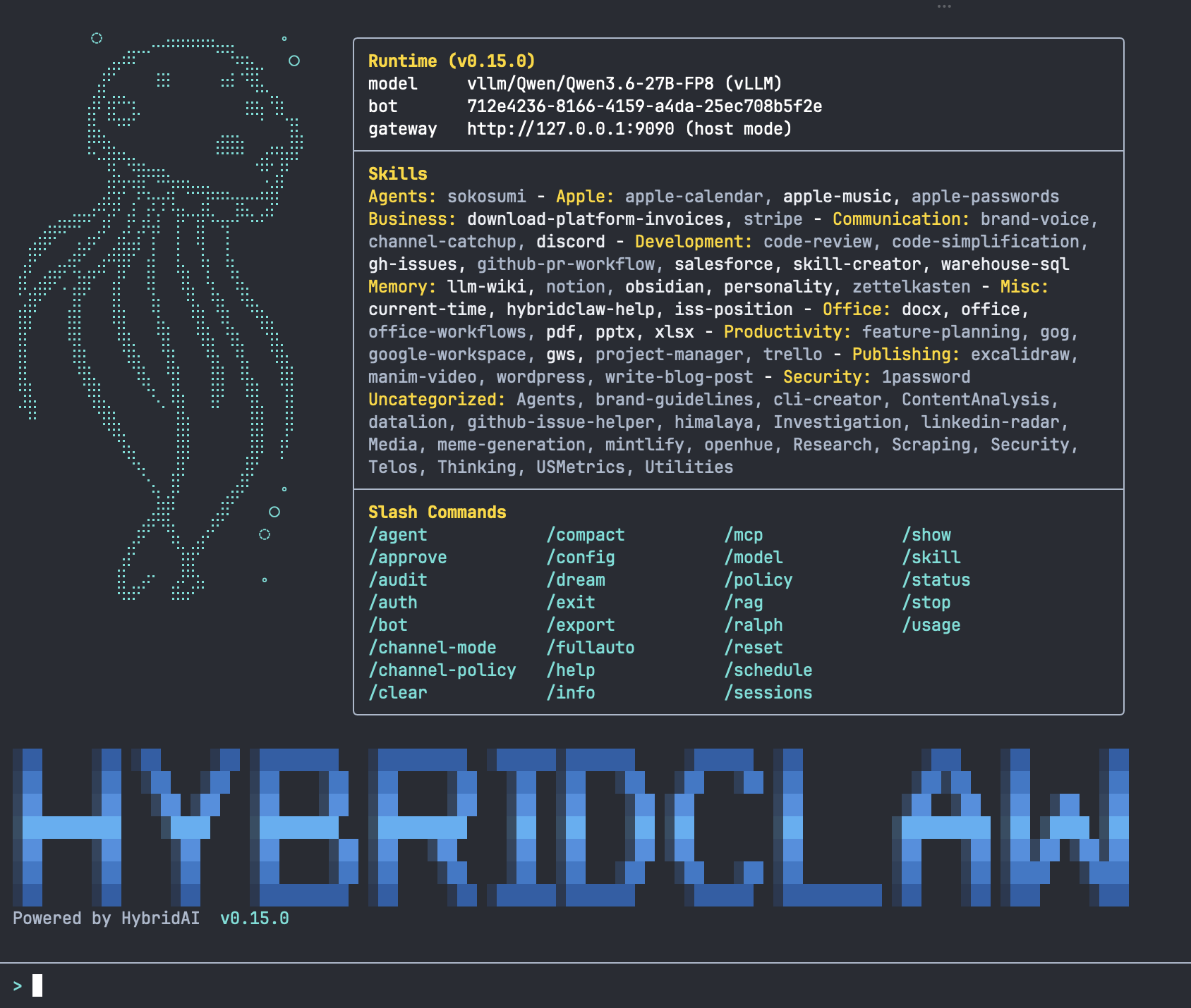 HybridClaw Terminal UI
